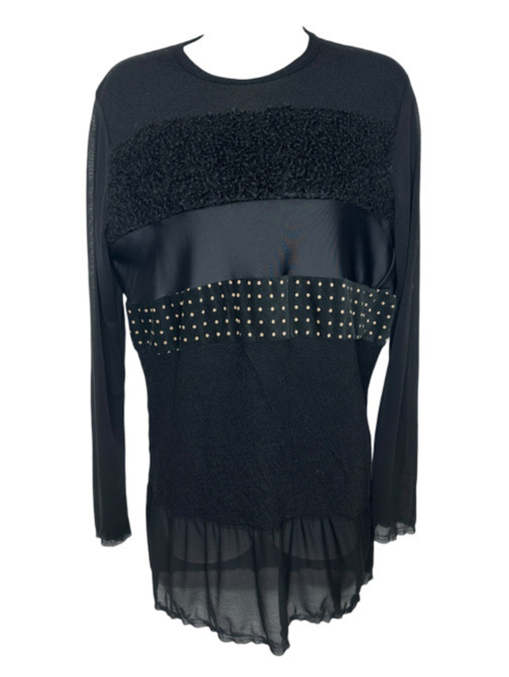 Junya Watanabe Comme des Garcons Mixed-Media Long Sleeve Top